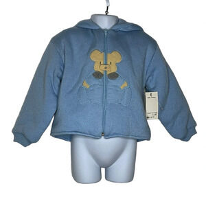 Carriage Boutique toddler boys blue teddy bear zip up hooded sweater jacket 3T